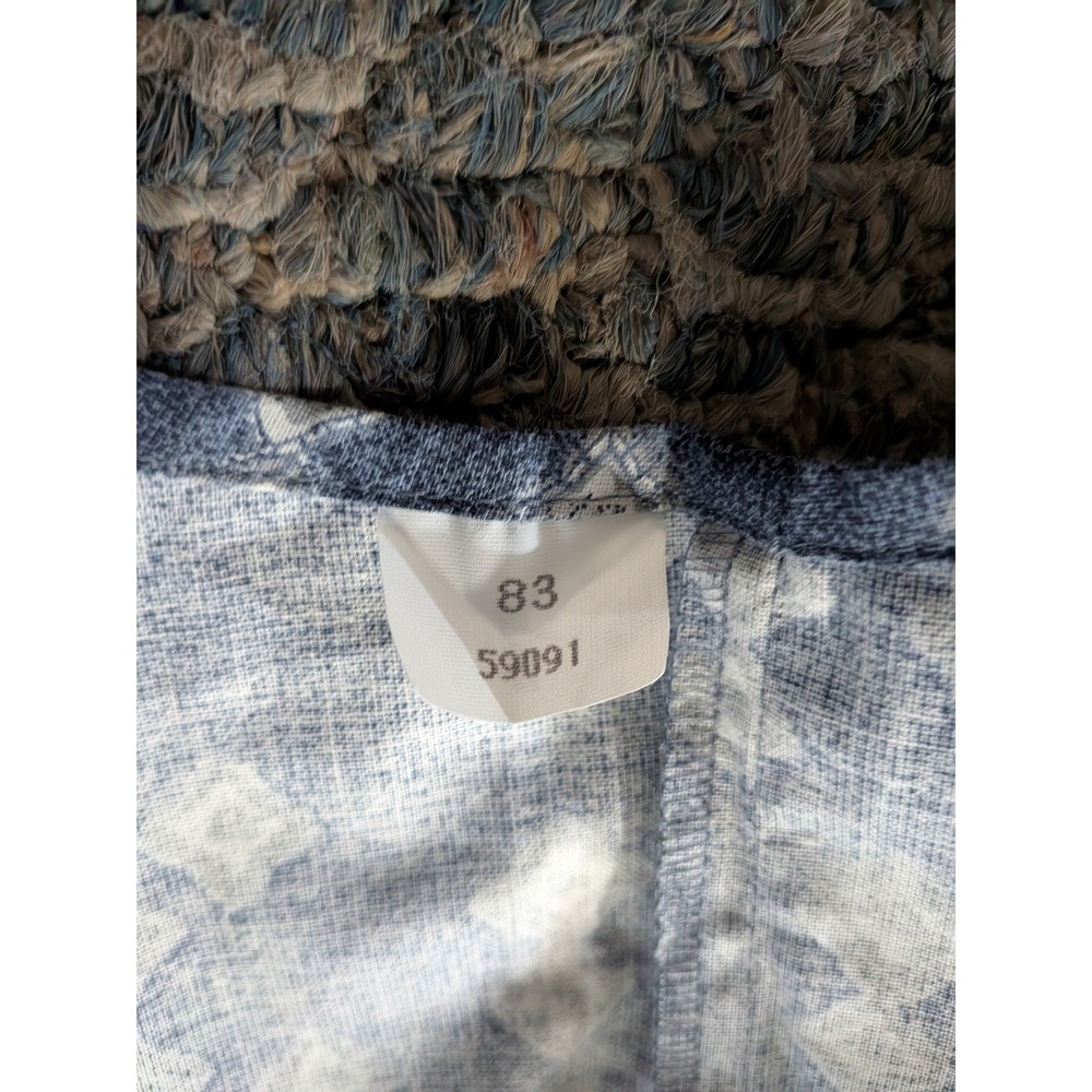 David Taylor Mens Medium Blue Geometric Diamond Print Cotton Button Down Shirt - Picture 4 of 7